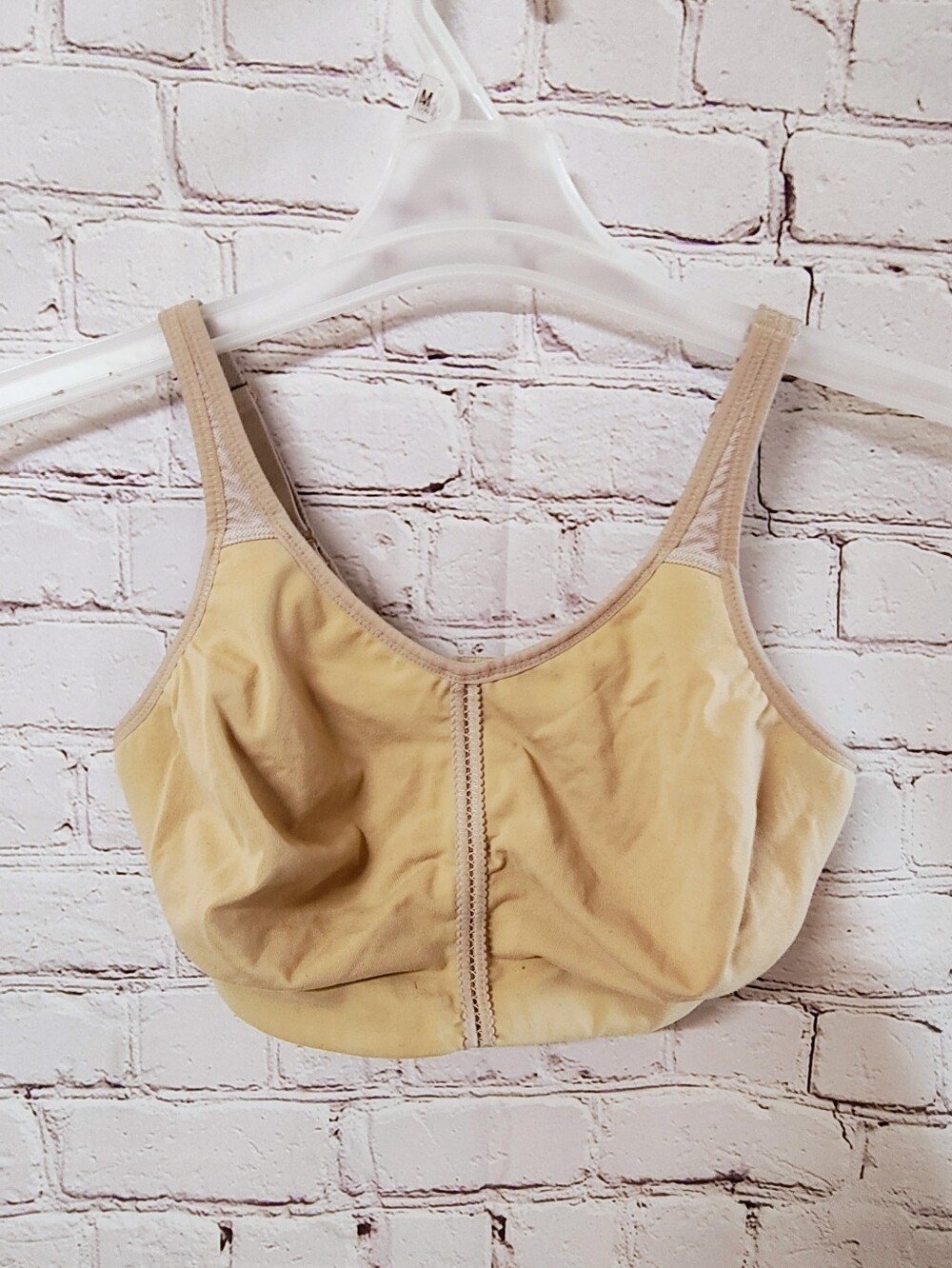 Wacoal Casual Beauty Wire-free Beige Bra 36DDD Sporty Soft Cup